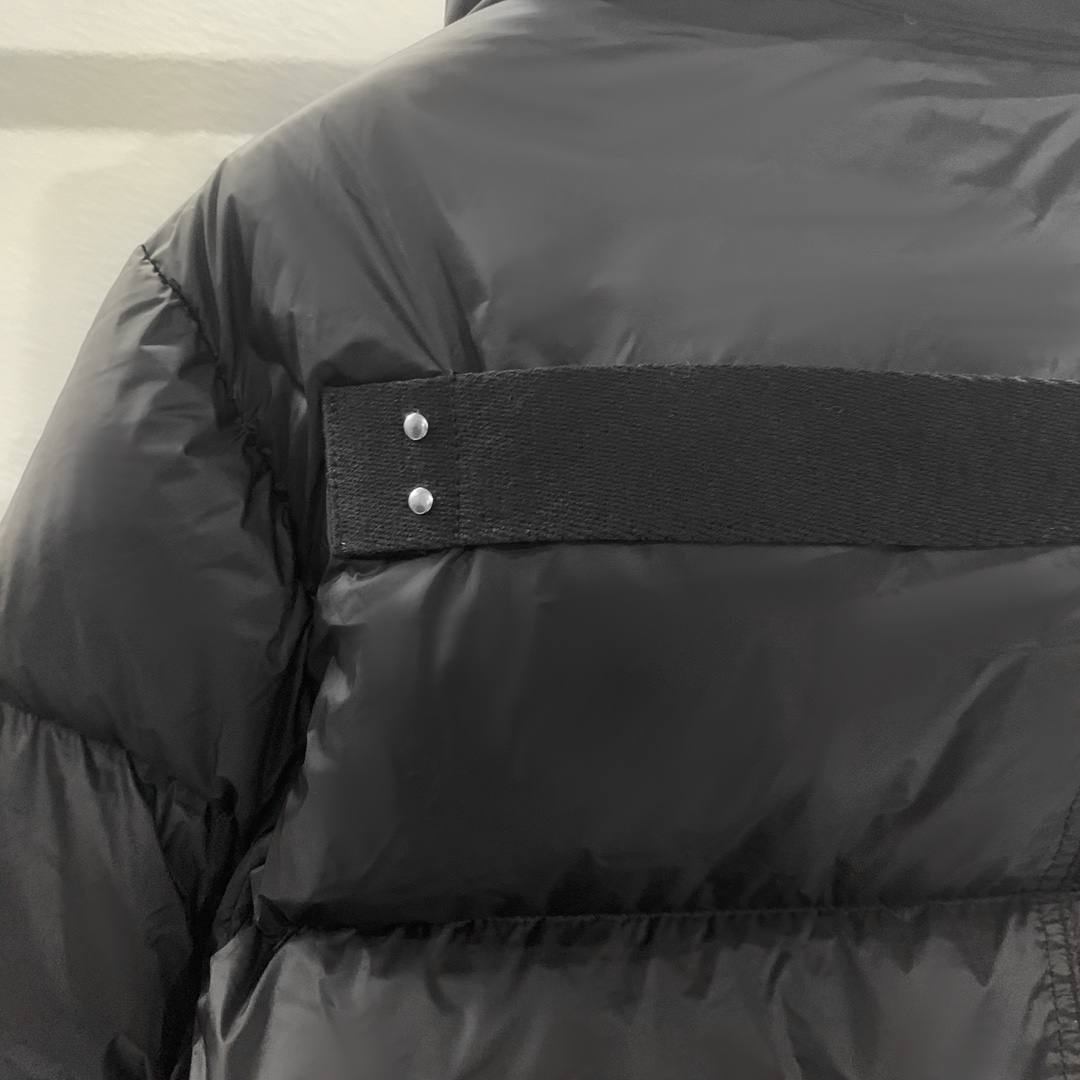 Rick Owens FW23 Luxor Funnel Neck Jkt In Black - DopestKickz