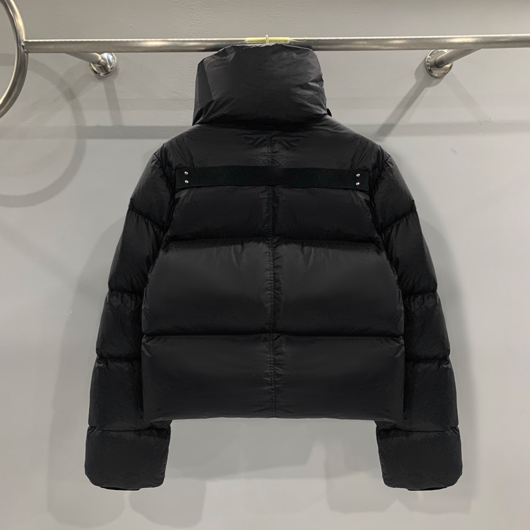 Rick Owens FW23 Luxor Funnel Neck Jkt In Black - DopestKickz