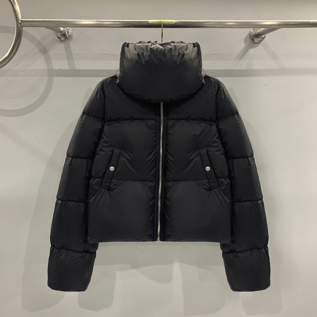 Rick Owens FW23 Luxor Funnel Neck Jkt In Black - DopestKickz