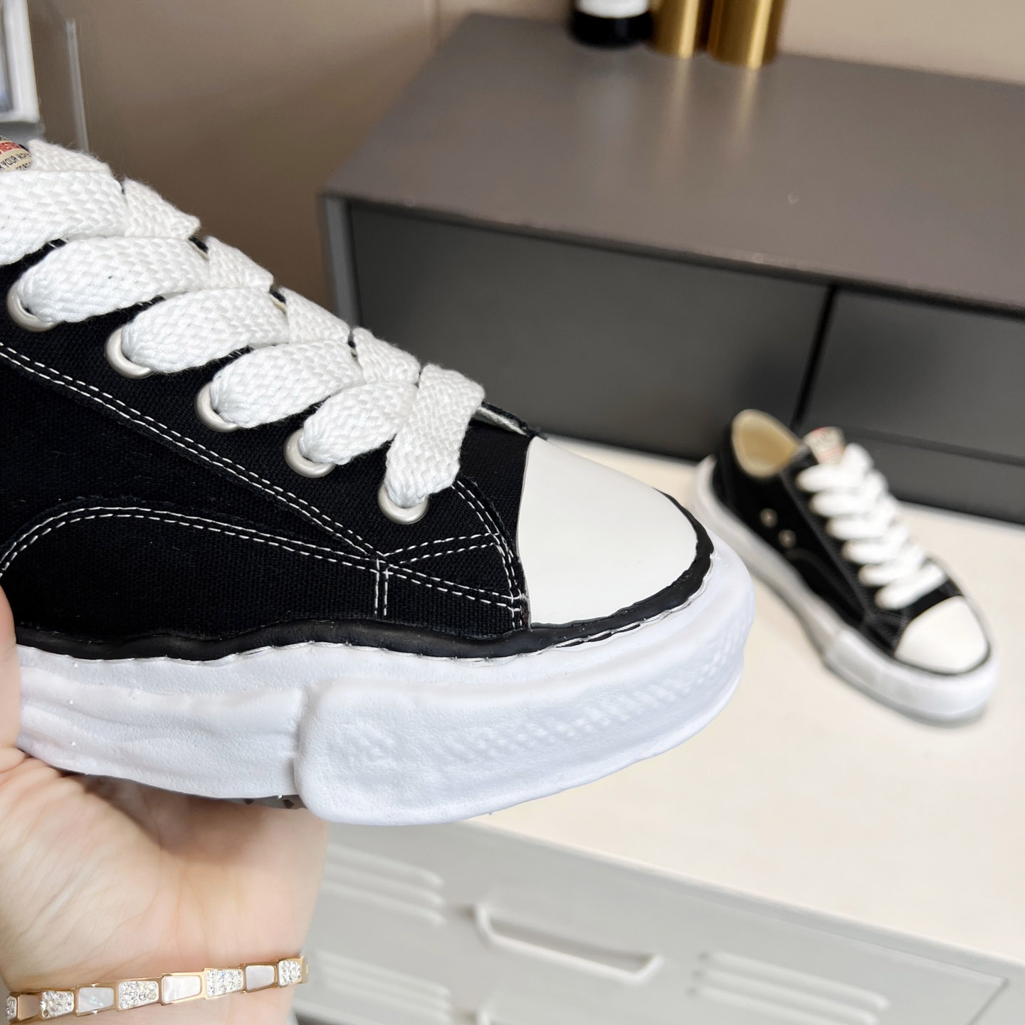 Maison Mihara Yasuhiro Hank OG Sole Canvas Low Sneaker - DopestKickz