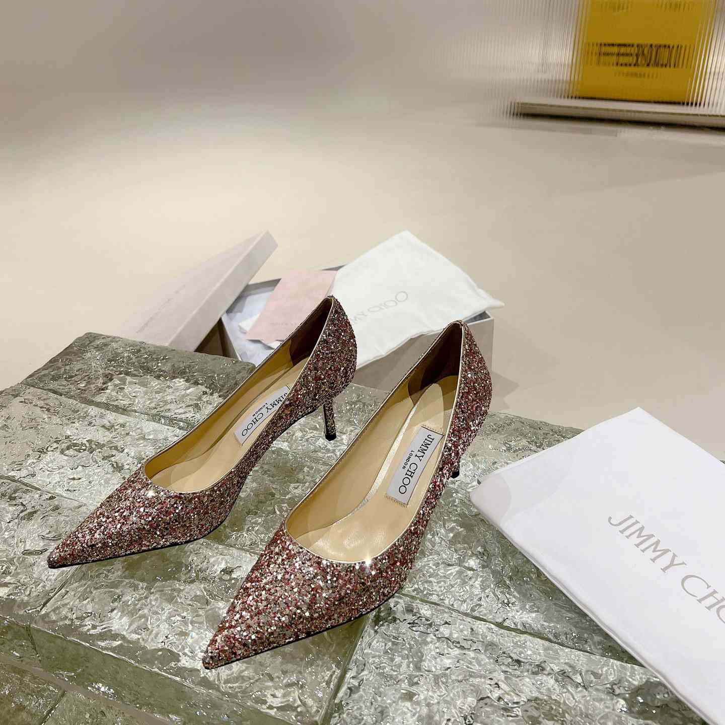 Jimmy Choo Love 65mm Glitter-detail Pumps - DopestKickz