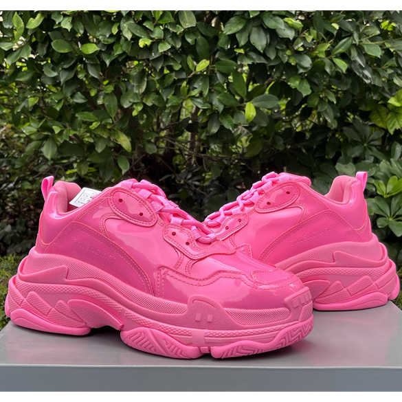 Balenciaga Triple S Sneaker In Pink Rubber - DopestKickz