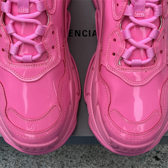Balenciaga Triple S Sneaker In Pink Rubber - DopestKickz