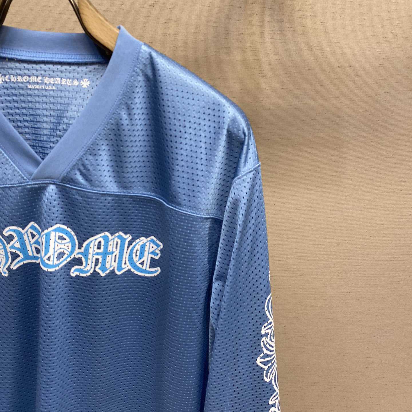 Chrome Heart Sports Mesh Warm Up Jersey Black - DopestKickz