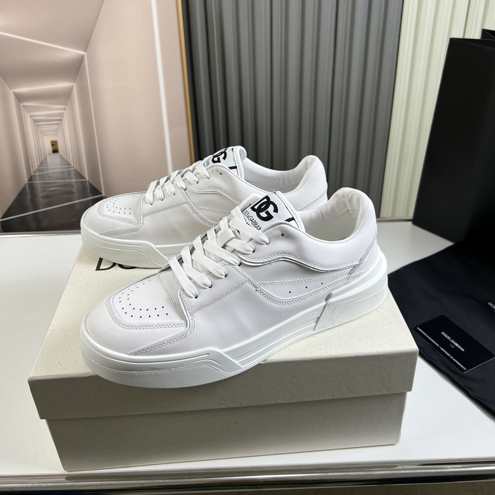 Dolce & Gabbana Calfskin nappa New Roma Sneakers - DopestKickz