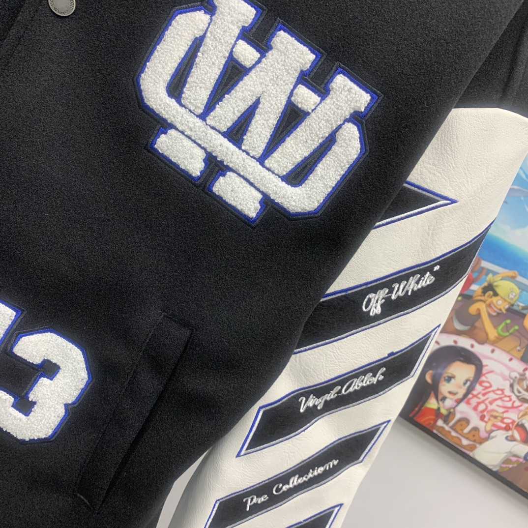 Off White Leather Varsity - DopestKickz