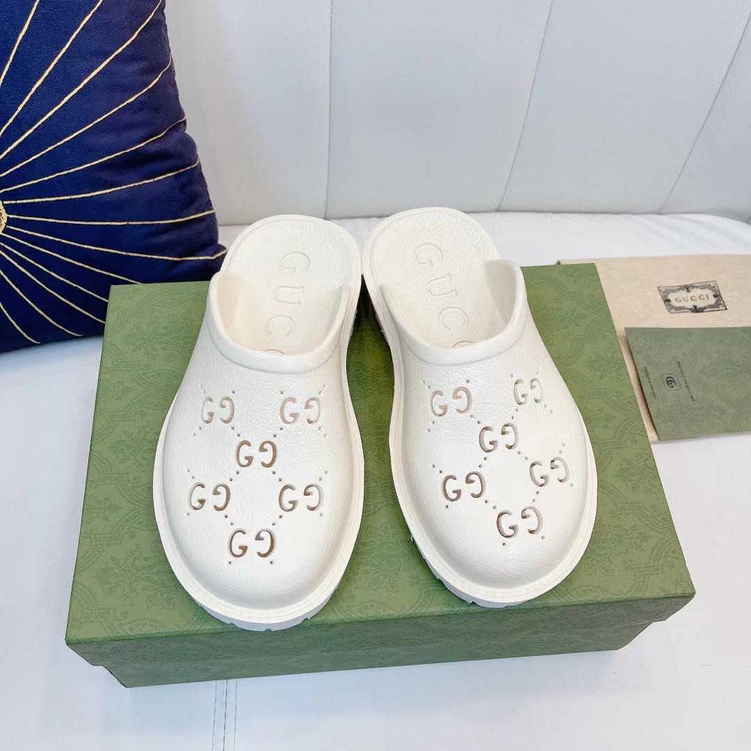 Gucci Platform Perforated G Sandal - DopestKickz