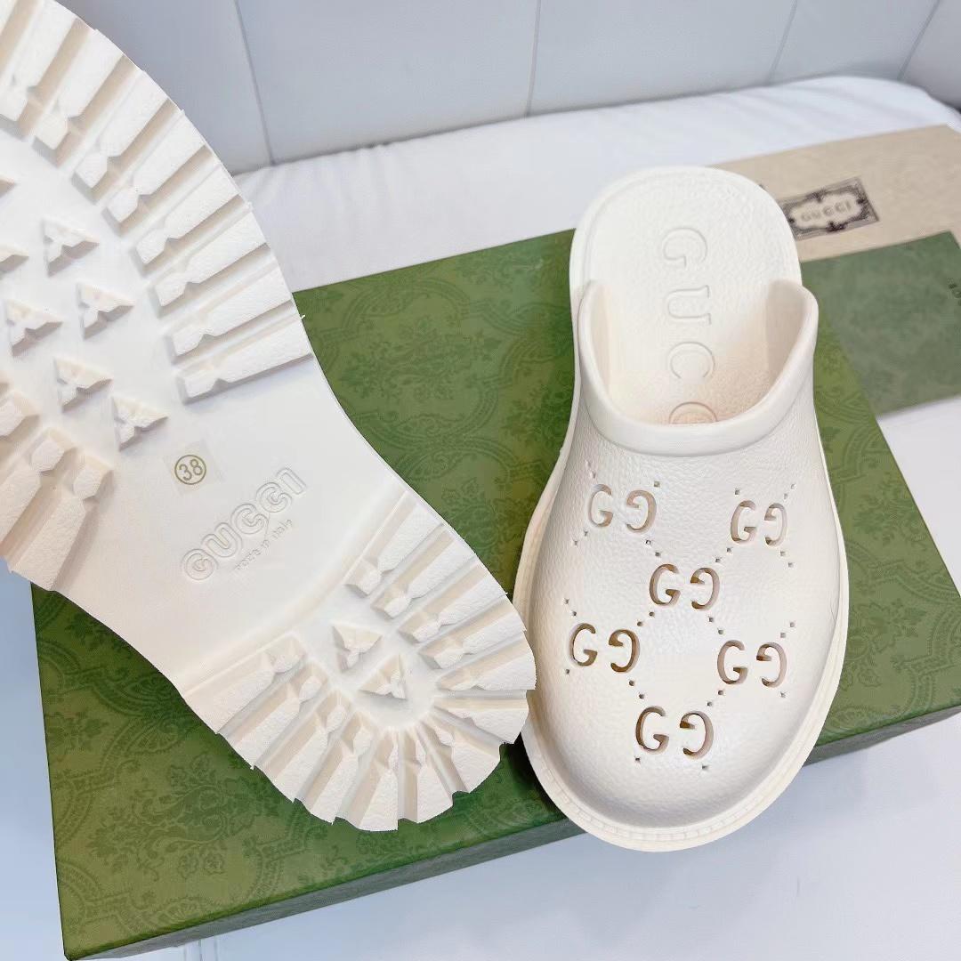 Gucci Platform Perforated G Sandal - DopestKickz