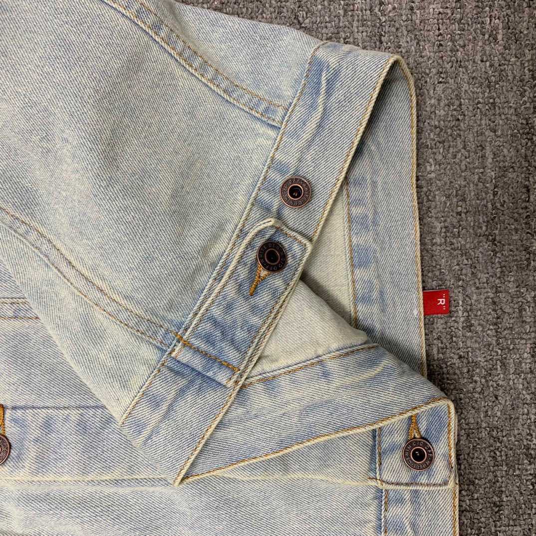 Off White Denim Oversized Denim Temperature Jacket - DopestKickz