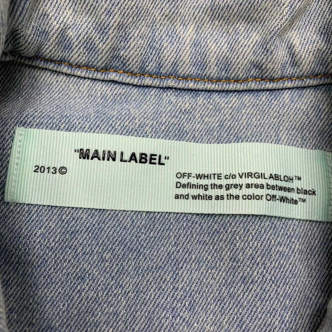 Off White Denim Oversized Denim Temperature Jacket - DopestKickz