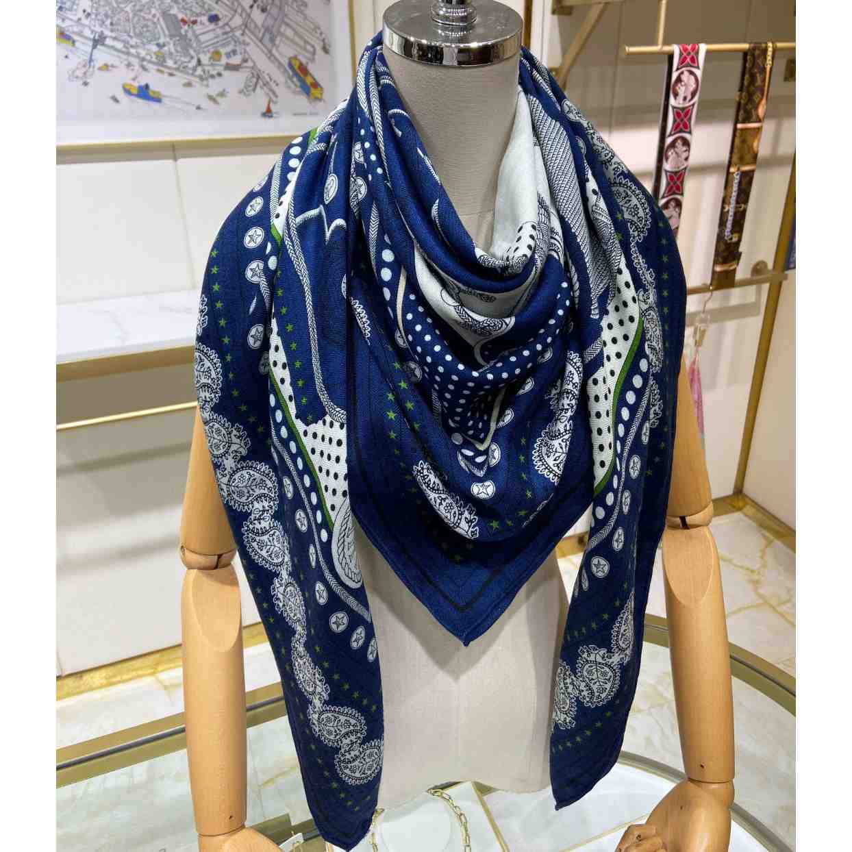 Hermes Zouaves et Dragons Bandana Shawl 140 - DopestKickz