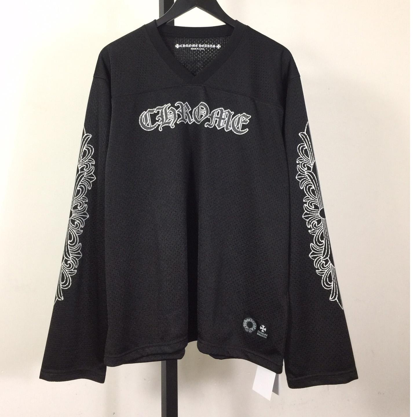 Chrome Heart Sports Mesh Warm Up Jersey Black - DopestKickz