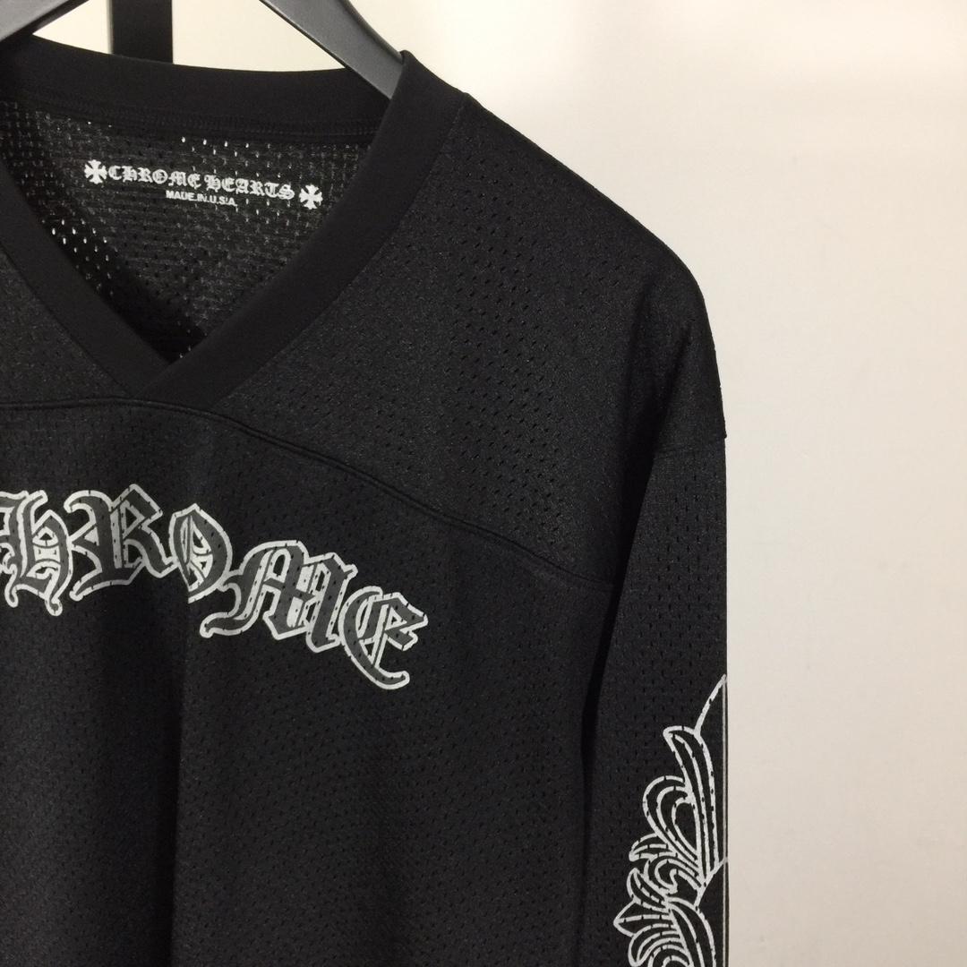 Chrome Heart Sports Mesh Warm Up Jersey Black - DopestKickz