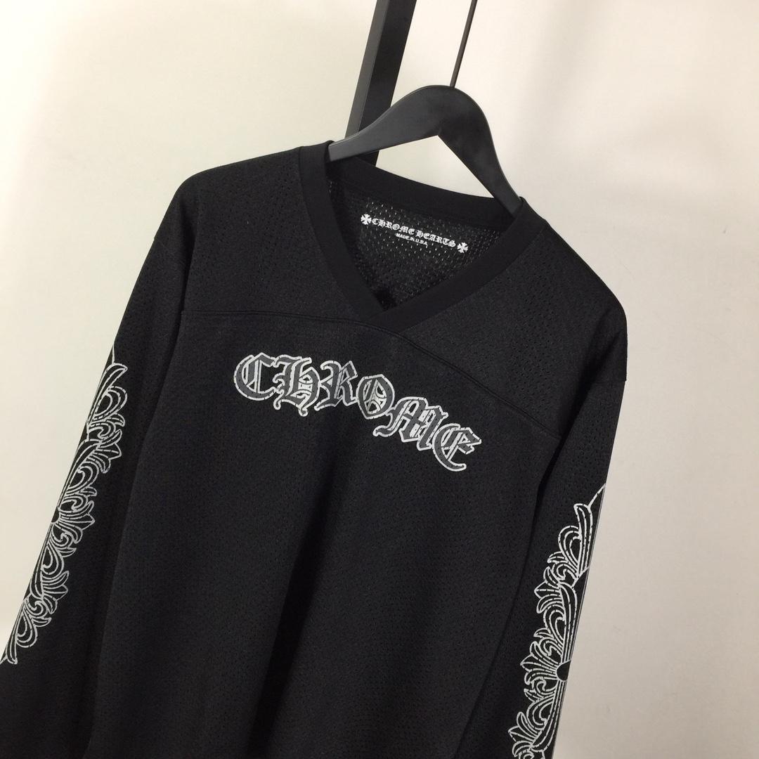 Chrome Heart Sports Mesh Warm Up Jersey Black - DopestKickz