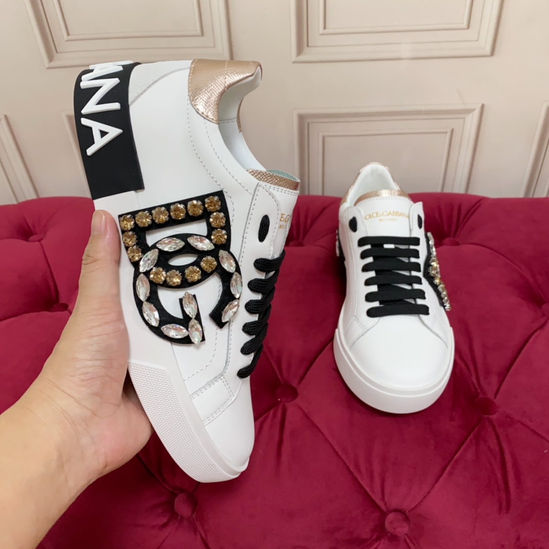 Dolce & Gabbana Calfskin Portofino Sneakers - DopestKickz