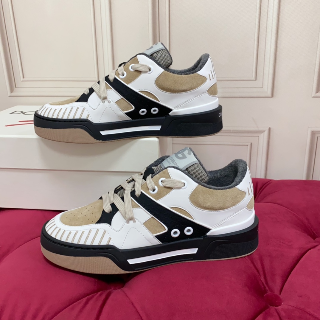 Dolce & Gabbana Mixed-material New Roma Sneakers - DopestKickz