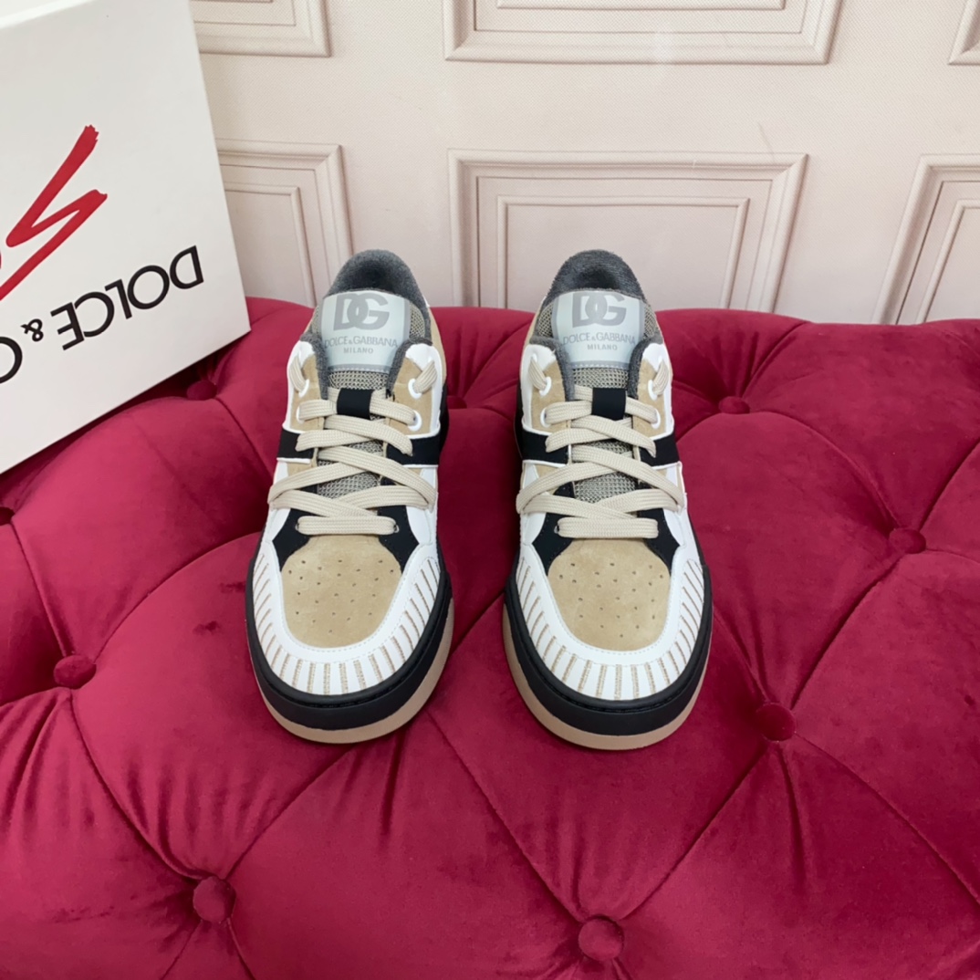 Dolce & Gabbana Mixed-material New Roma Sneakers - DopestKickz