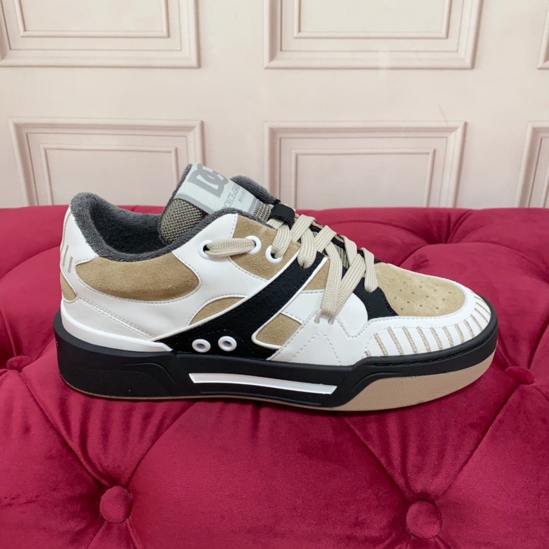 Dolce & Gabbana Mixed-material New Roma Sneakers - DopestKickz