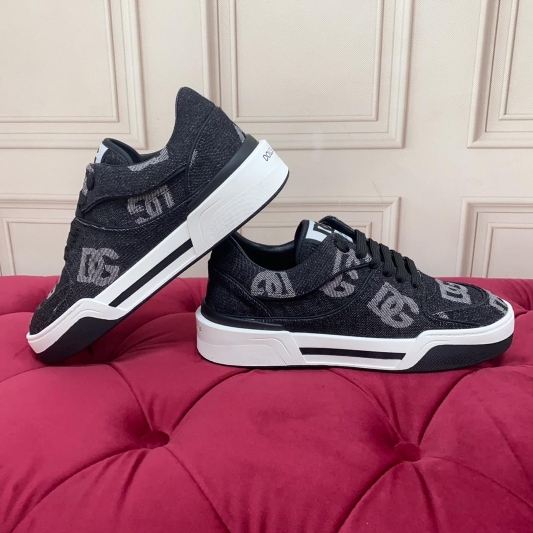 Dolce & Gabbana New Roma Sneakers With Denim Logo - DopestKickz