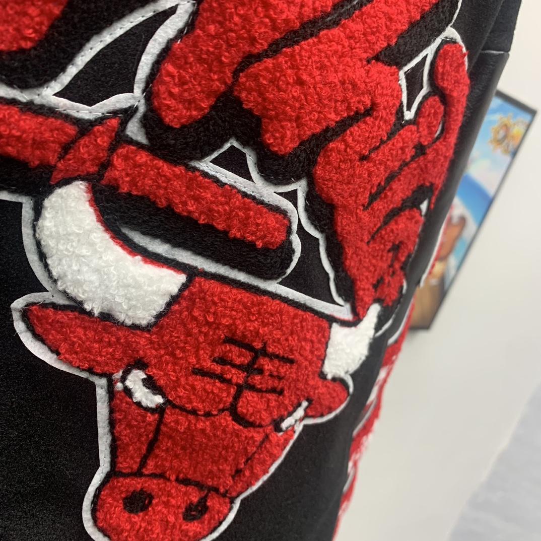 Off White C/O Chicago Bulls Varsity Jacket - DopestKickz
