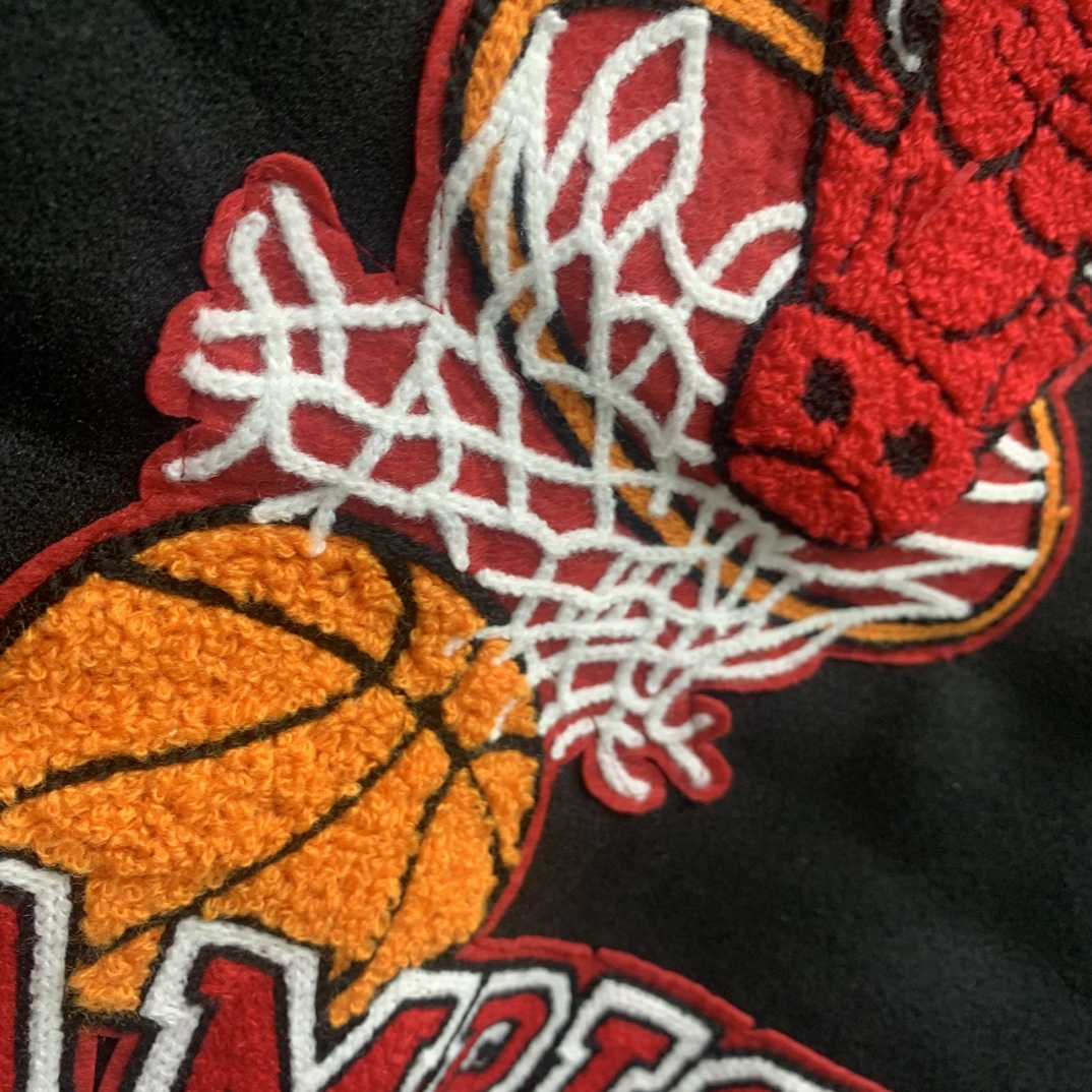 Off White C/O Chicago Bulls Varsity Jacket - DopestKickz
