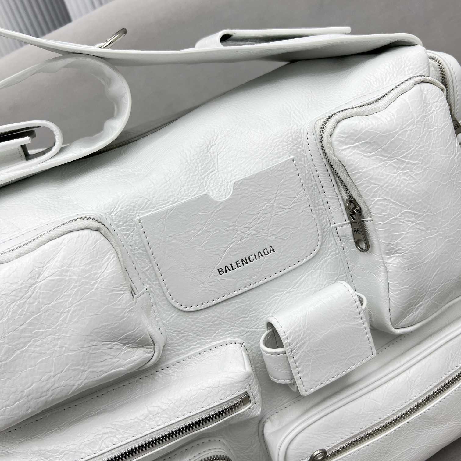 Balenciaga Superbusy Large Sling Bag In White - DopestKickz