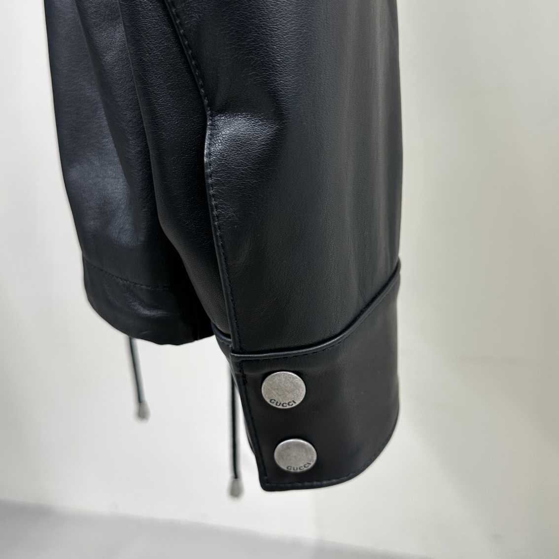 Gucci Leather Jacket With Interlocking G  - DopestKickz