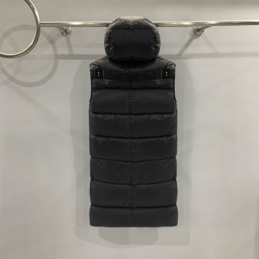 Rick Owens Black Padded Down Vest - DopestKickz