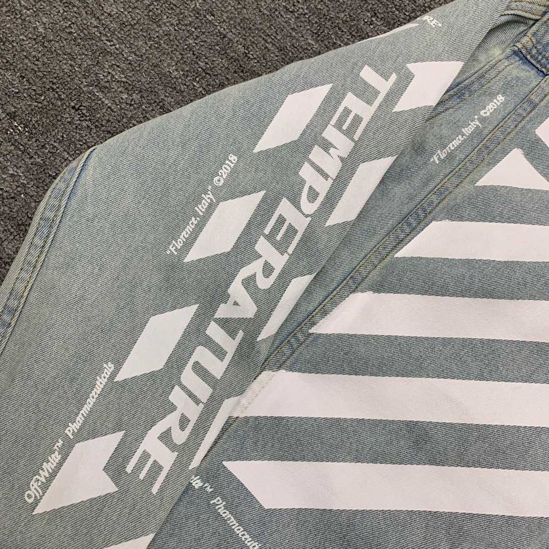 Off-White Denim Oversized Denim Temperature Jacket - DopestKickz