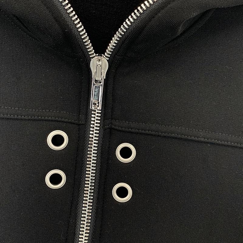 Rick Owens Eyelet-detail Zip-up Hoodie - DopestKickz