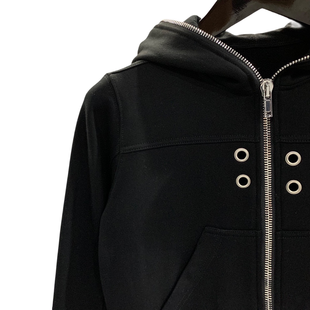 Rick Owens Eyelet-detail Zip-up Hoodie - DopestKickz