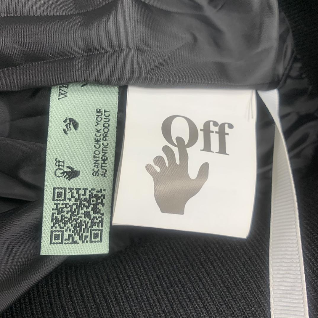 Off White Patch-detail Wool Bomber Jacket - DopestKickz