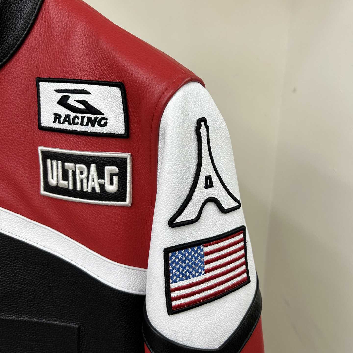 Givenchy Red 4g Motif Biker Jacket - DopestKickz