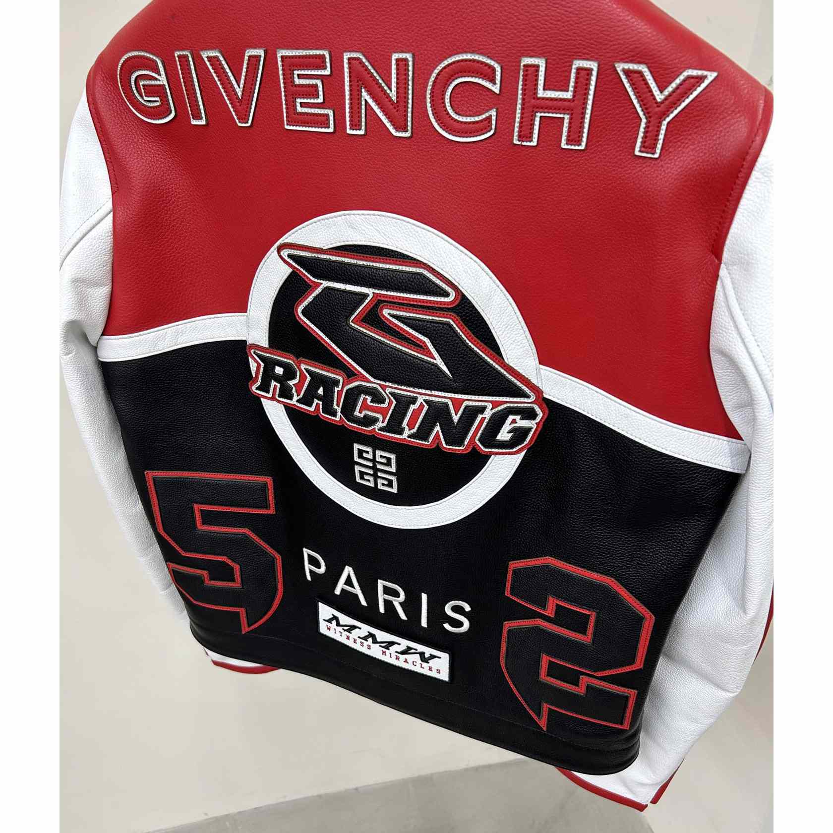 Givenchy Red 4g Motif Biker Jacket - DopestKickz
