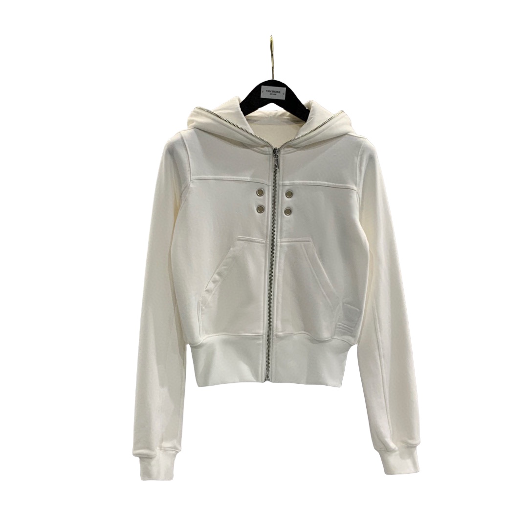 Rick Owens Eyelet-detail Zip-up Hoodie - DopestKickz