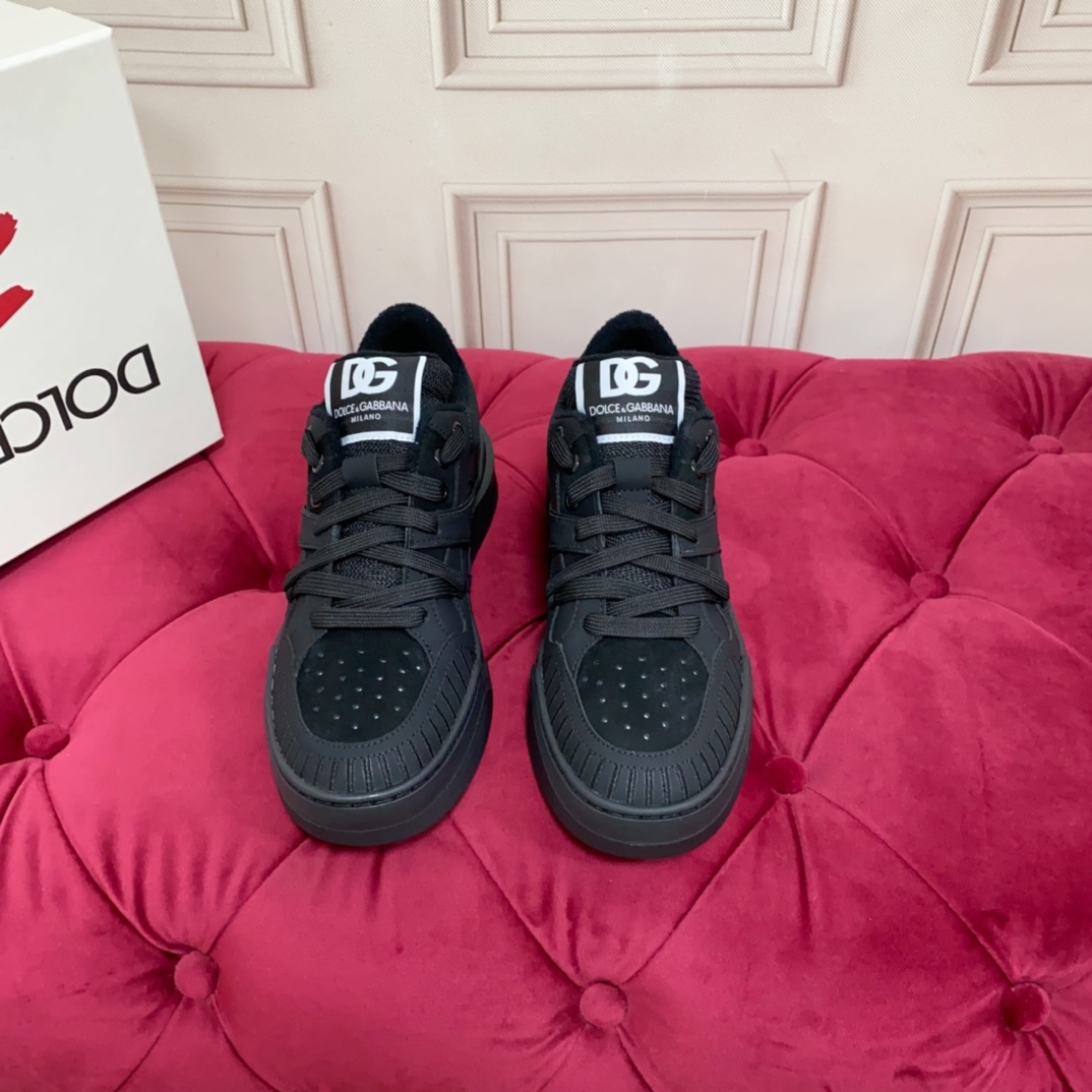 Dolce & Gabbana Mixed-material New Roma Sneakers - DopestKickz