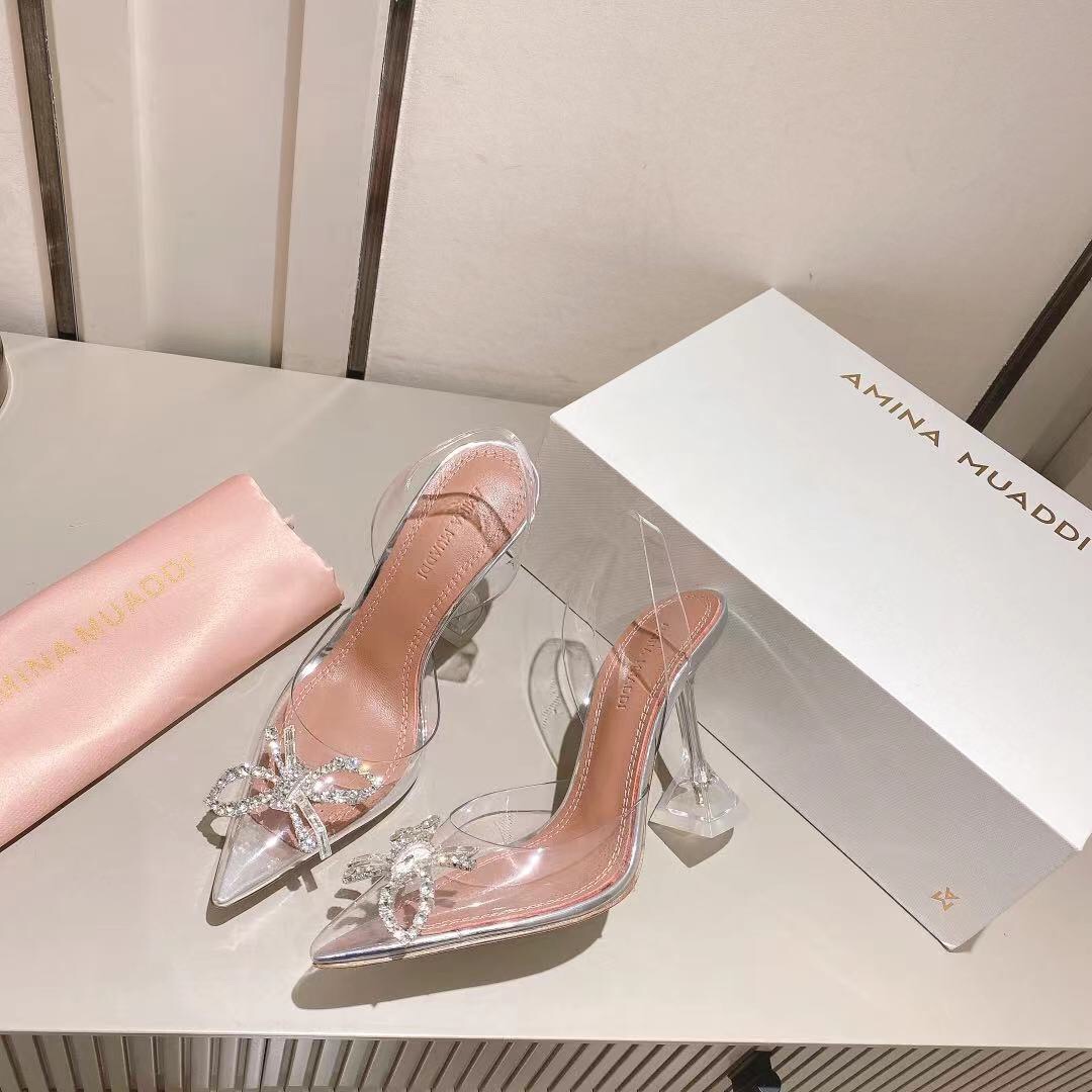 Amina Muaddi Rosie Slingback Pumps - DopestKickz