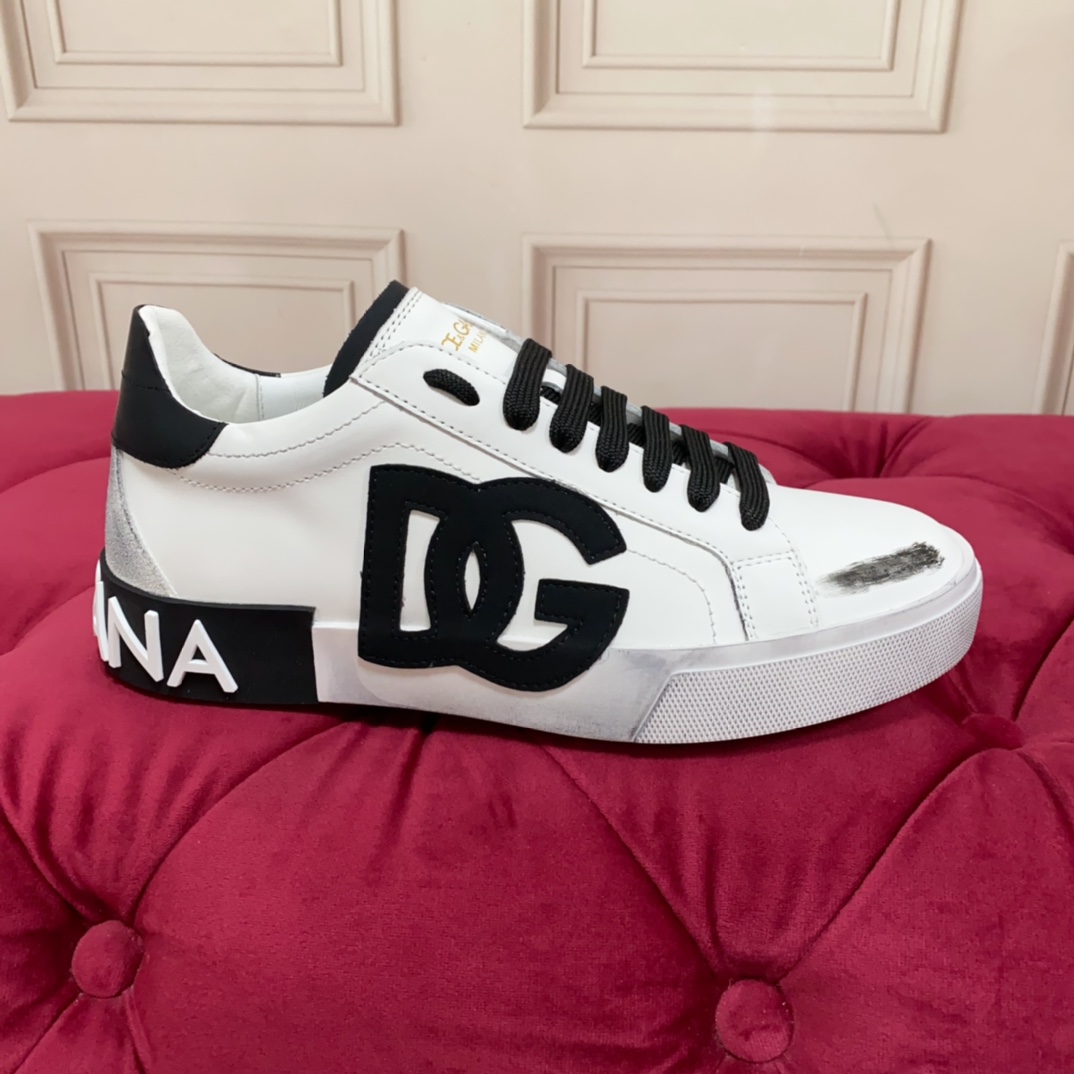 Dolce & Gabbana Portofino Vintage Calfskin Sneakers - DopestKickz