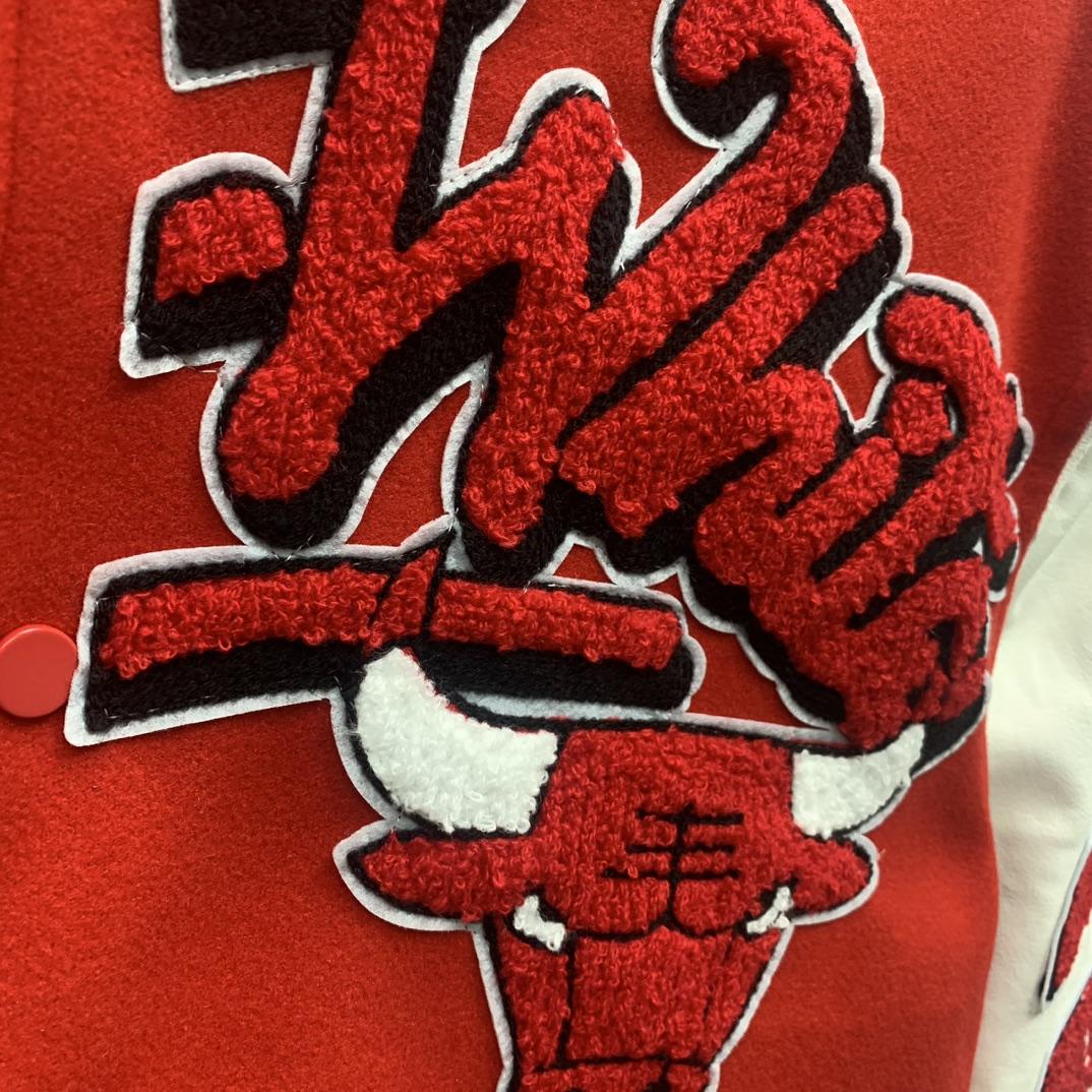 Off White C/O Chicago Bulls Varsity Jacket - DopestKickz