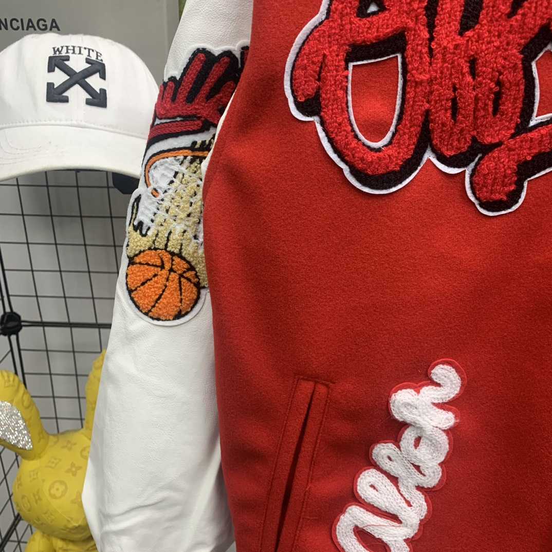 Off White C/O Chicago Bulls Varsity Jacket - DopestKickz