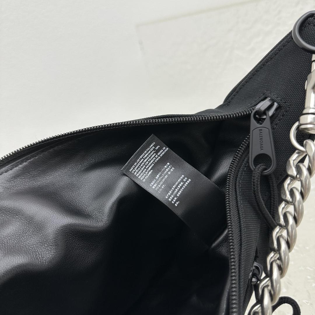 Balenciaga Raver Medium Bag With Chain In Black - DopestKickz