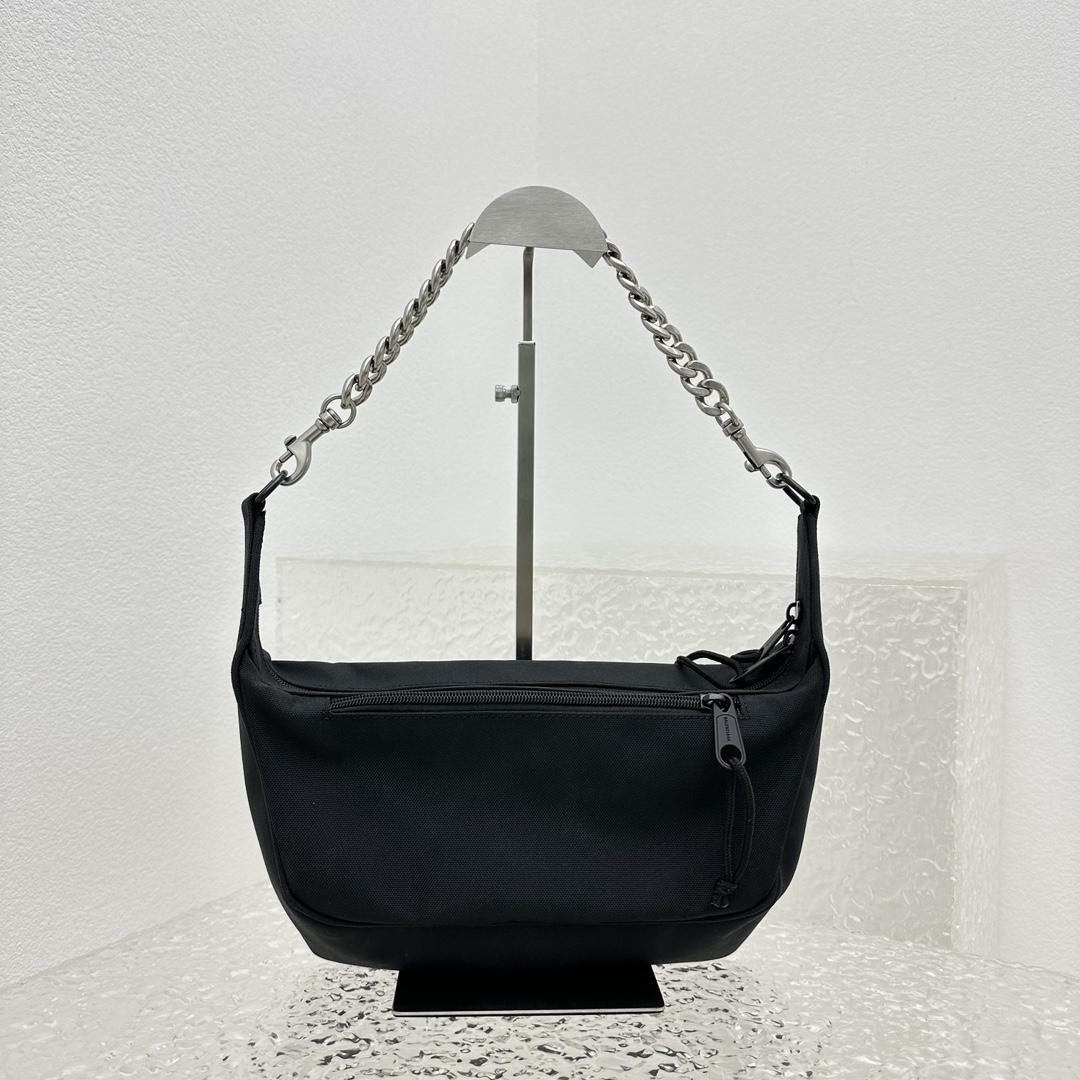 Balenciaga Raver Medium Bag With Chain In Black - DopestKickz