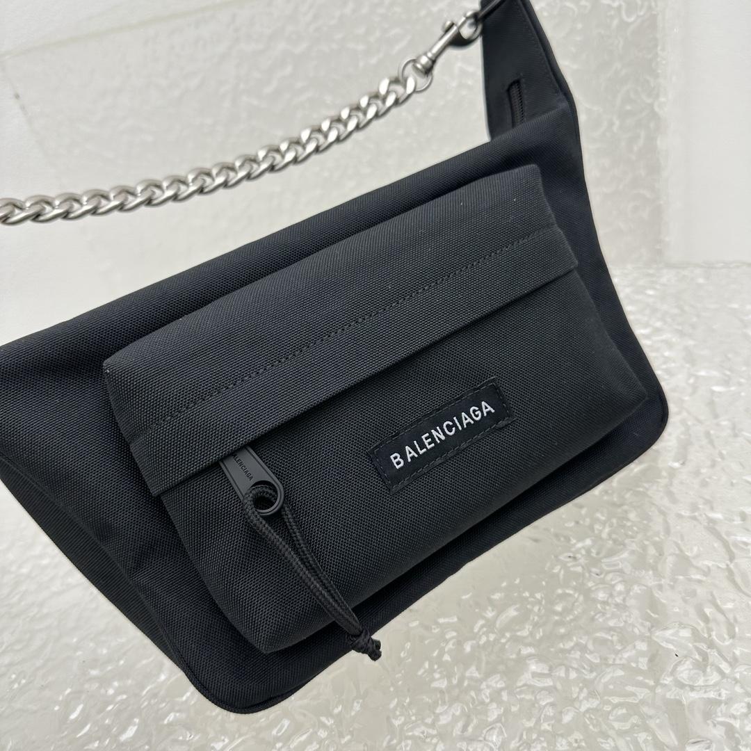 Balenciaga Raver Medium Bag With Chain In Black - DopestKickz
