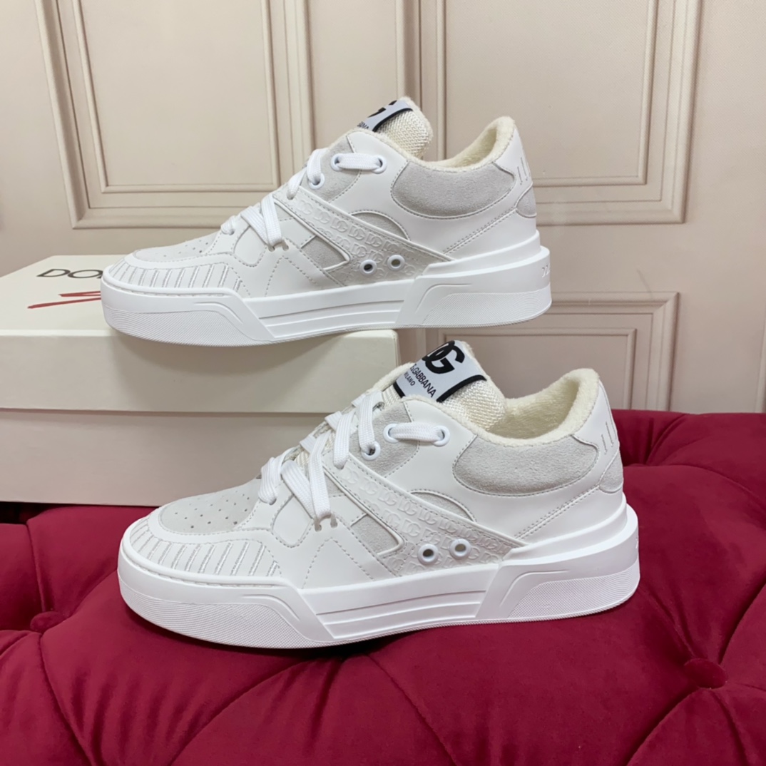 Dolce & Gabbana Mixed-material New Roma Sneakers - DopestKickz