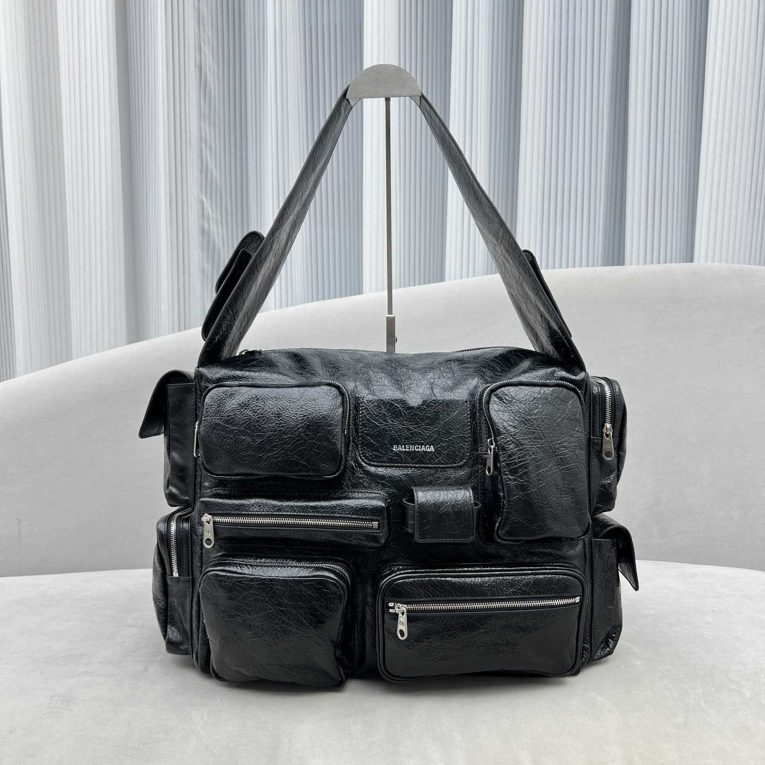 Balenciaga Superbusy Large Sling Bag In Black  - DopestKickz