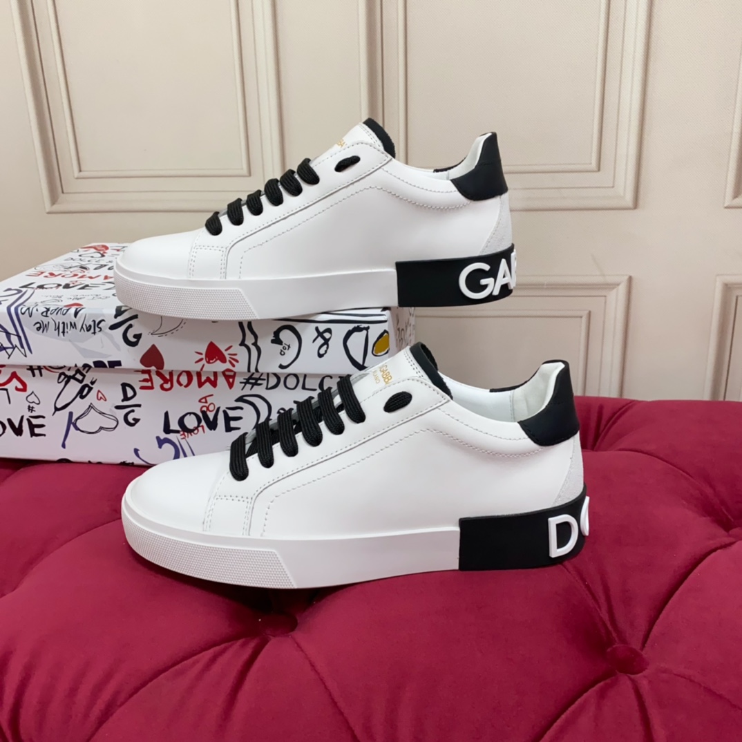 Dolce & Gabbana Calfskin Portofino Sneakers - DopestKickz