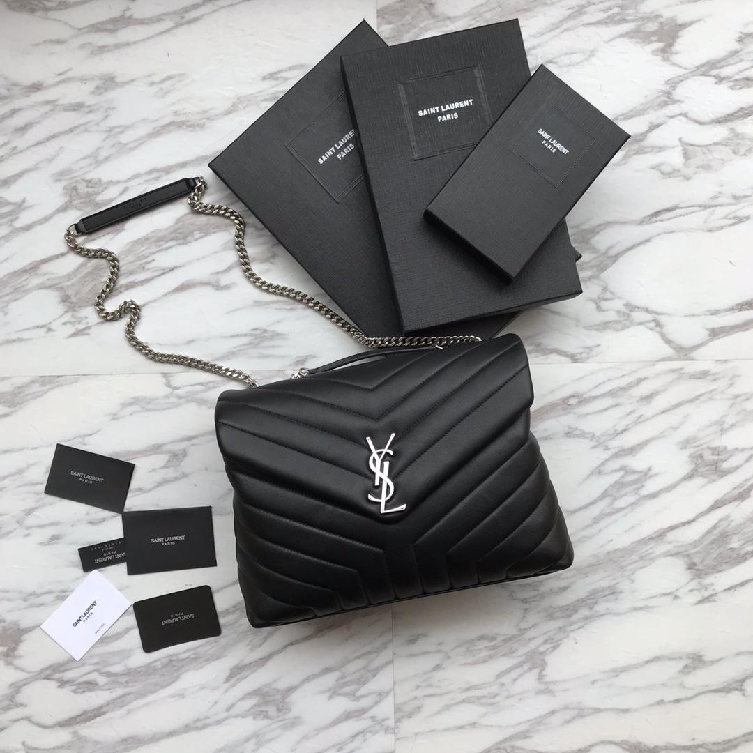 Saint Laurent Loulou Medium Chain Shoulder Bag  (32x22x11cm) - DopestKickz