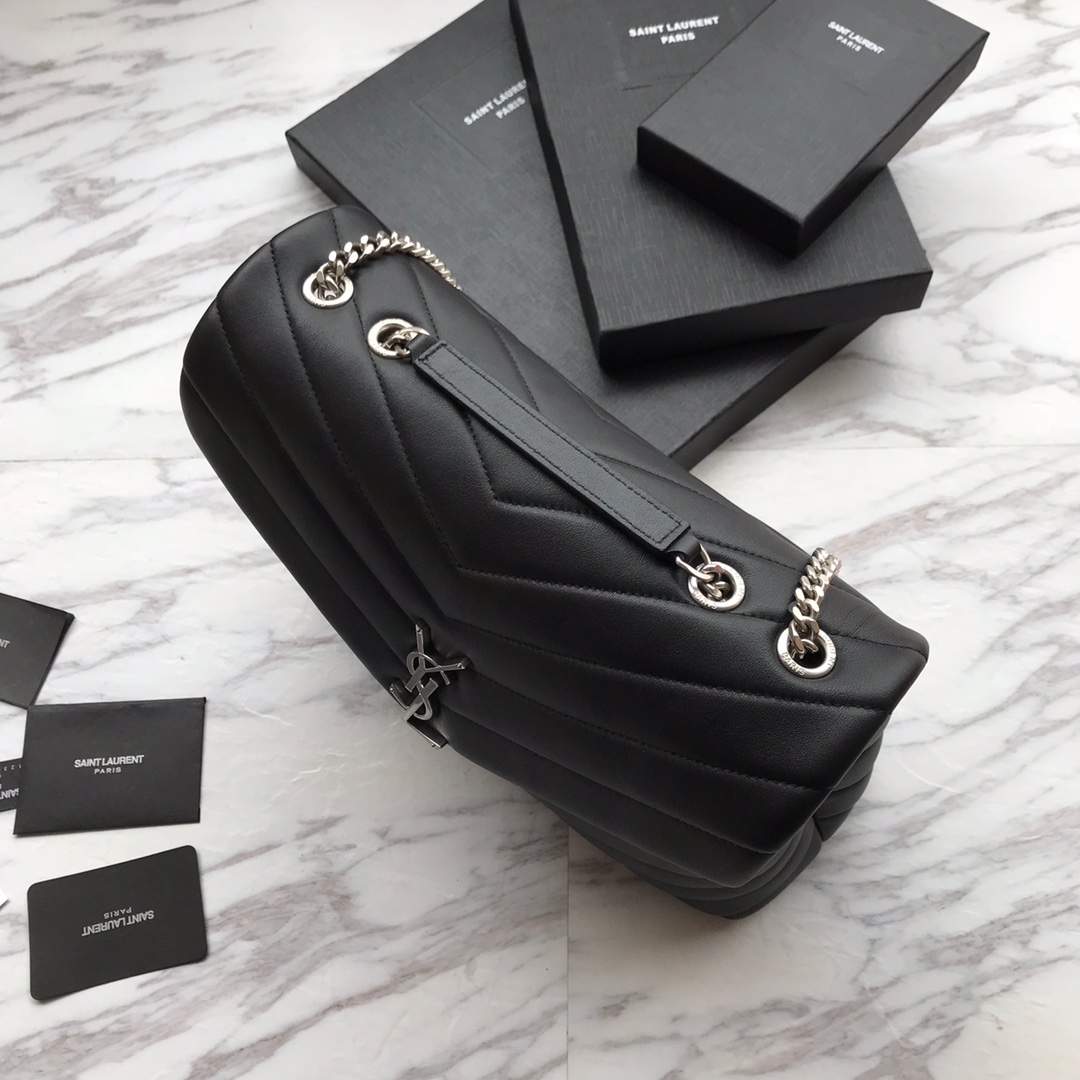 Saint Laurent Loulou Medium Chain Shoulder Bag  (32x22x11cm) - DopestKickz
