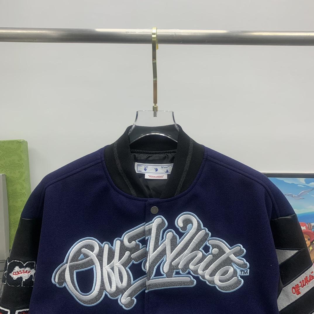 Off White C/O Chicago Bulls Varsity Jacket - DopestKickz