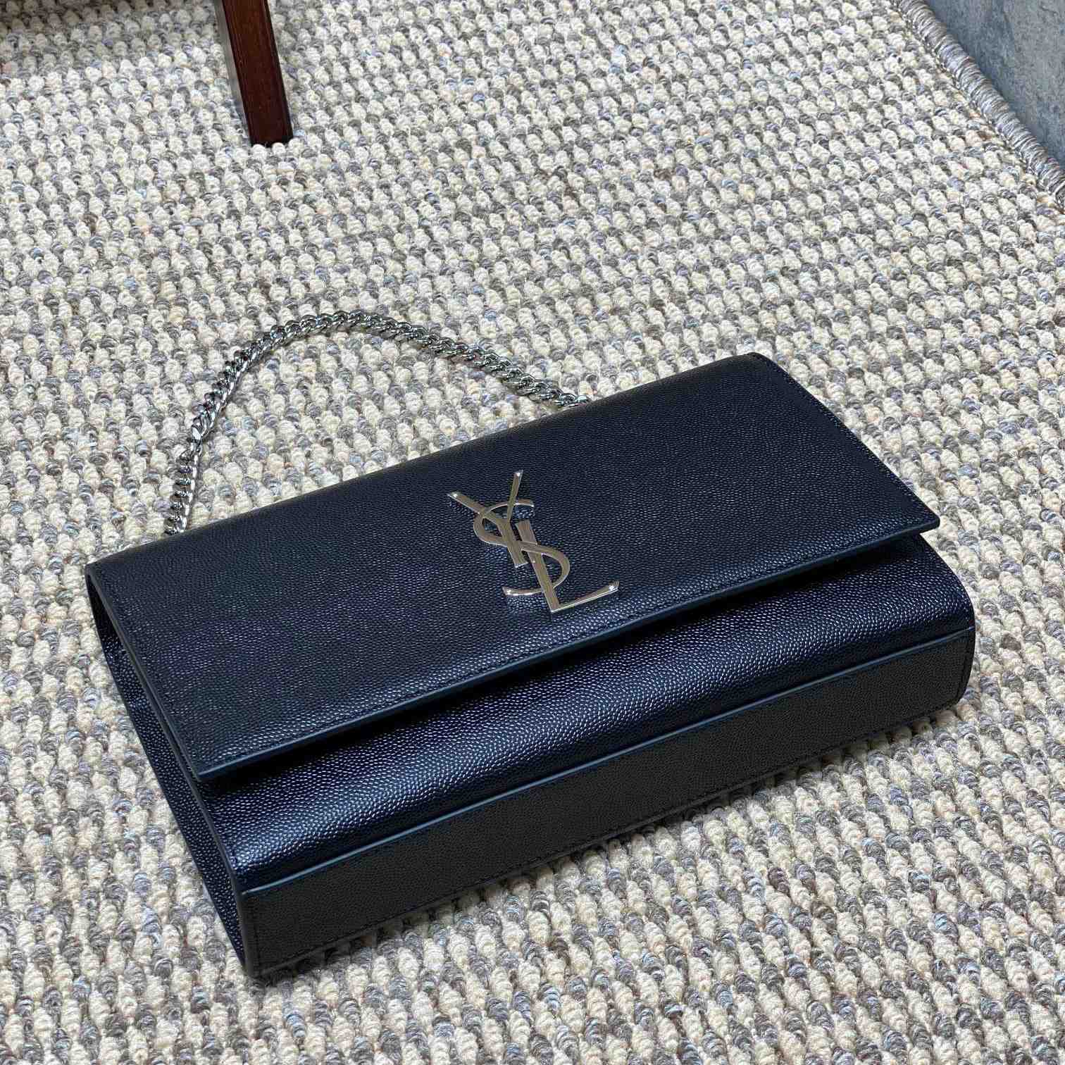 Saint Laurent Kate Medium In Grain De Poudre Embossed Leather  (24*14.5*5.5cm) - DopestKickz